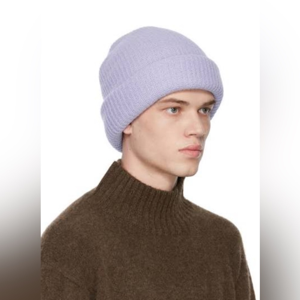 Elder Statesman St Kisser Cap Beanie Hat Baby Pink Ultra Thick Cashmere - Picture 8 of 8